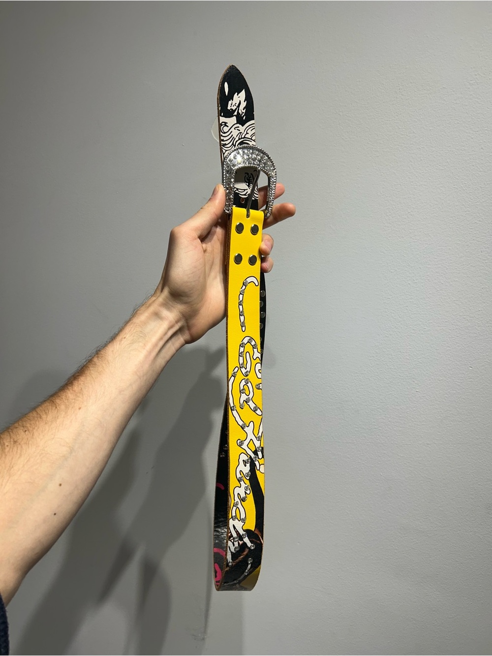 Ed Hardy Crystal Belt with graphics 85-100 cm